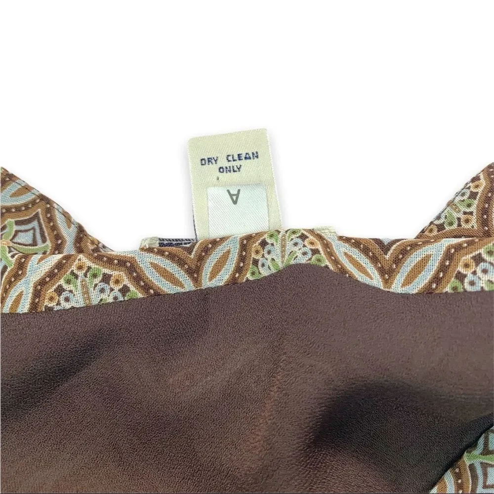 Vintage Ann Taylor 80s, 90s Knee Length Paisley Print Sheer Country Skirt Sz. 8 - Picture 6 of 9